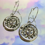 Sun & Moon Hoop Earrings