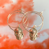 Acorn Hoop Earrings