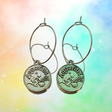 Aquarius Reversible Coin Hoop Earrings