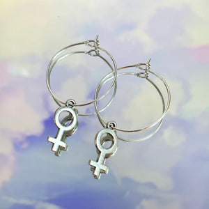 Female Power Hoop Earrings