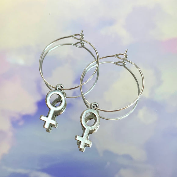 Female Power Hoop Earrings