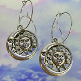 Sun & Moon Hoop Earrings