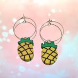 Pineapple Hoop Earrings