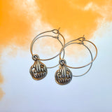 Pumpkin Hoop Earrings