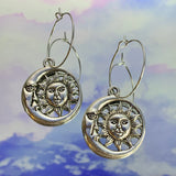 Sun & Moon Hoop Earrings