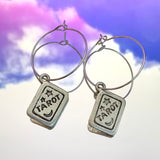 Tarot Card Hoop Earrings