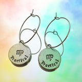 Virgo Reversible Coin Hoop Earrings