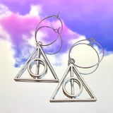 Deathly Hallows Hoop Earrings