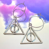 Deathly Hallows Hoop Earrings