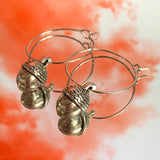 Acorn Hoop Earrings