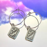 Tarot Card Hoop Earrings