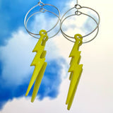 Lightning Bolt Hoop Earrings