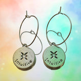 Pisces Reversible Coin Hoop Earrings