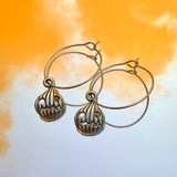 Pumpkin Hoop Earrings