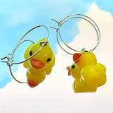 Rubber Duck Hoop Earrings