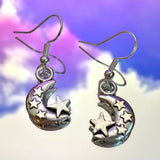 Moon & Star Hook Earrings