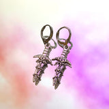 Dagger Lever Back Earrings