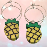 Pineapple Hoop Earrings