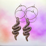 Snake Hoop Earrings