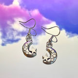 Moon & Star Hook Earrings