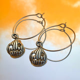 Pumpkin Hoop Earrings