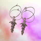 Dagger Hoop Earrings