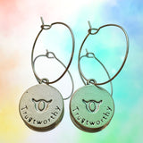 Taurus Reversible Coin Hoop Earrings