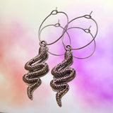 Snake Hoop Earrings