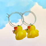 Rubber Duck Hoop Earrings