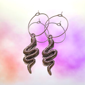 Snake Hoop Earrings