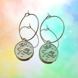 Leo Reversible Coin Hoop Earrings