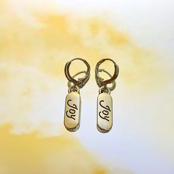 Joy Pill Lever Back Earrings