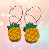 Pineapple 2 Hoop Earrings