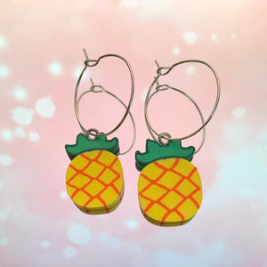 Pineapple 2 Hoop Earrings