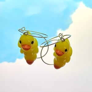 Rubber Duck Hoop Earrings