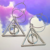 Deathly Hallows Hoop Earrings