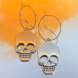 Skeleton Skull Hoop Earrings