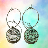 Pisces Reversible Coin Hoop Earrings