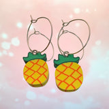 Pineapple 2 Hoop Earrings