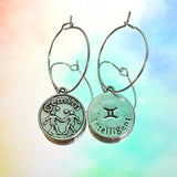 Gemini Reversible Coin Hoop Earrings