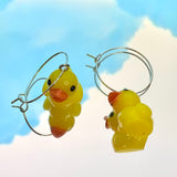 Rubber Duck Hoop Earrings