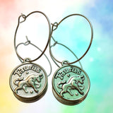 Taurus Reversible Coin Hoop Earrings