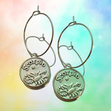 Scorpio Reversible Coin Hoop Earrings