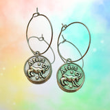 Aries Reversible Coin Hoop Earrings