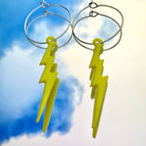 Lightning Bolt Hoop Earrings