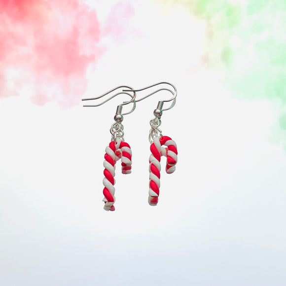 Candy Cane Hook Earrings