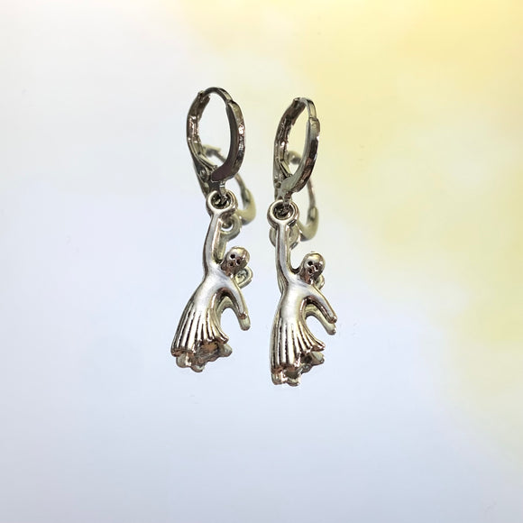 Hanging Ghost Lever Back Earrings