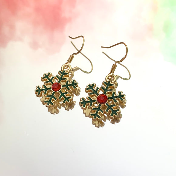 Christmas Snowflake Hook Earrings