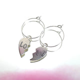 Broken Heart Hoop Earrings