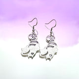 Cheshire Cat Hook Earrings